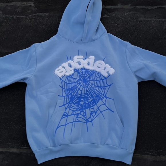 SKY BLUE SPIDER HOODIE